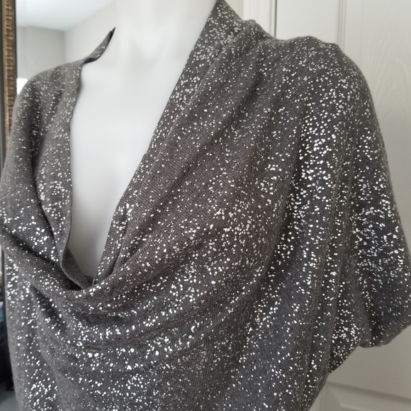 Calvin Klein Cinch Sweater Dress Silver Splatter S - Picture 6 of 12